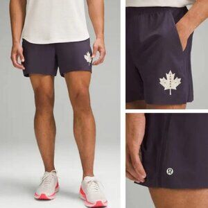 LULULEMON Team Canada Pace Breaker Lined Shorts 5" Men's XS Atmospheric Purple